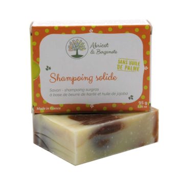 Création d’un packaging pour un shampoing solide bio : Abricot et Bergamote