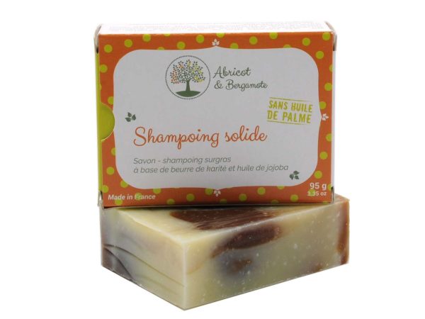 Création d’un packaging pour un shampoing solide bio : Abricot et Bergamote