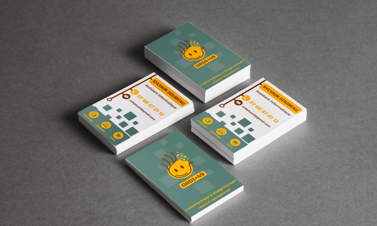 Création d’un logo et d’une carte de visite pour une entreprise d'informatique