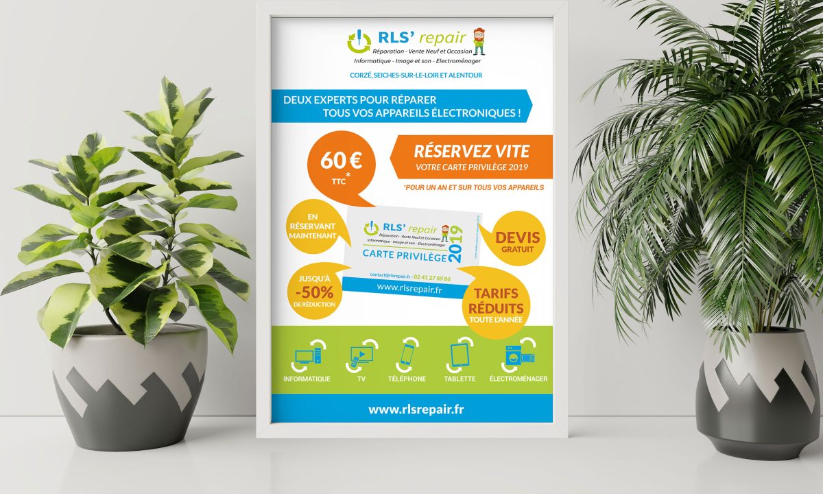 Création d'affiches pour une entreprise de réparation