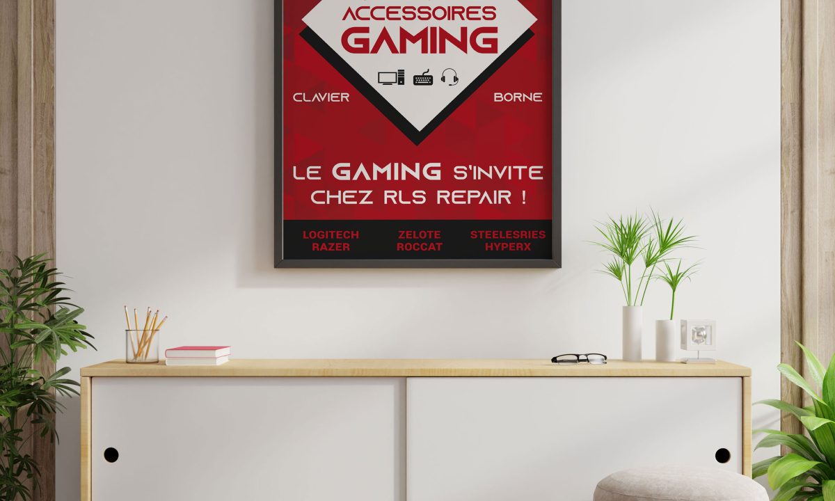 Création d'une affiche pour un espace gaming