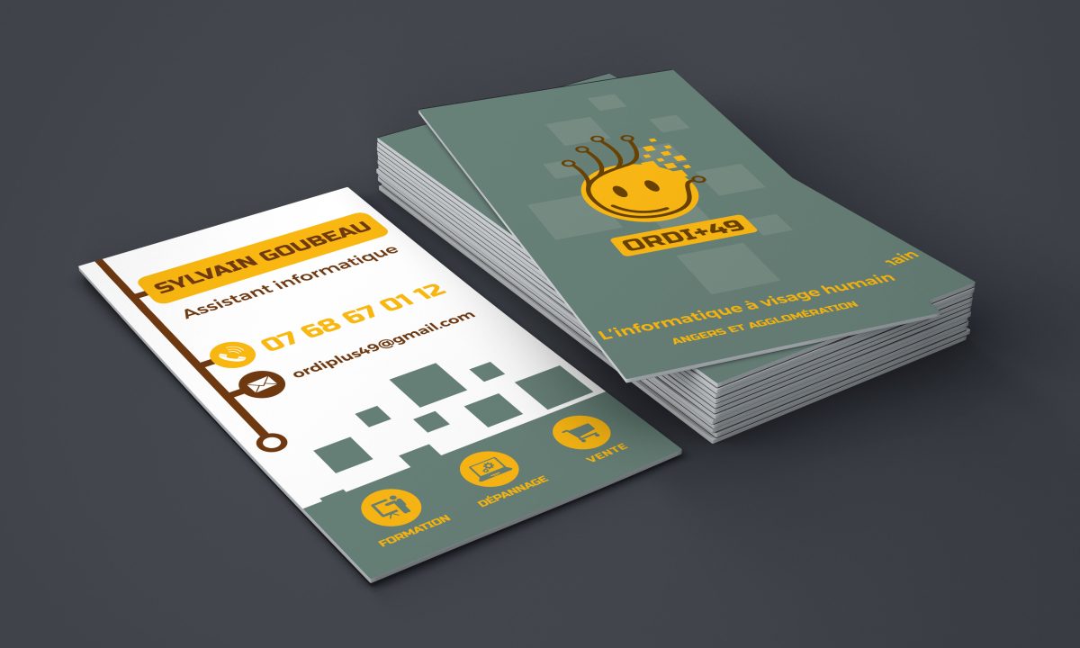 Création d’une carte de visite pour une entreprise d'informatique