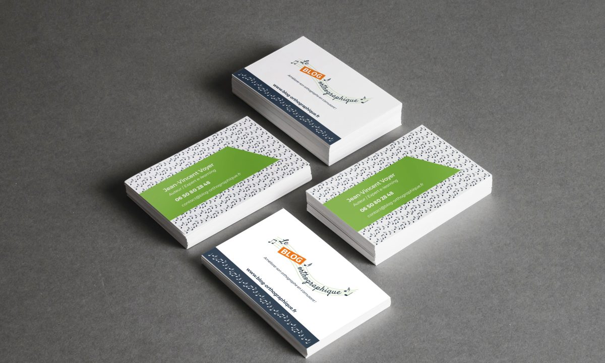 Création d'une carte de visite pour un blog marchand