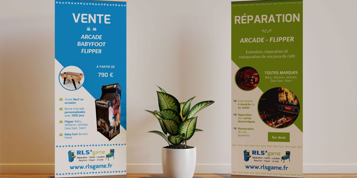 Création de trois Roll Up pour des jeux de café