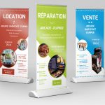 Création de trois Roll Up pour des jeux de café