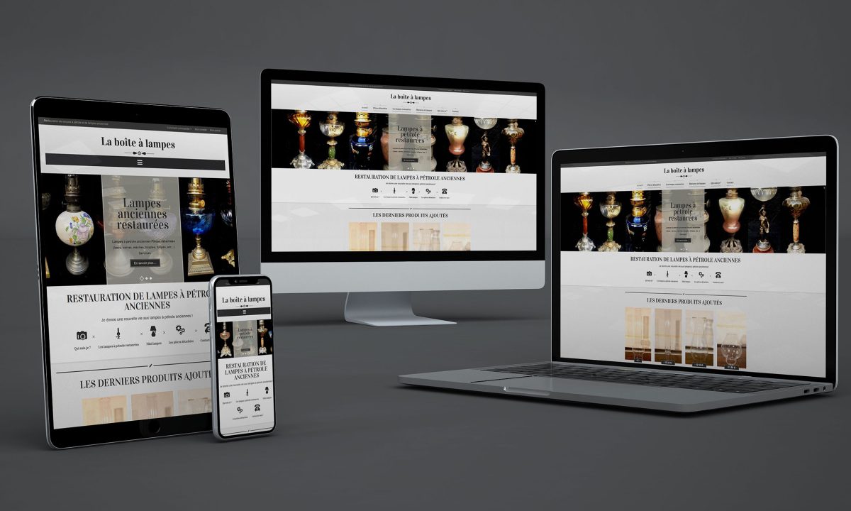 Création d'une boutique en ligne pour des lampes à pétrole