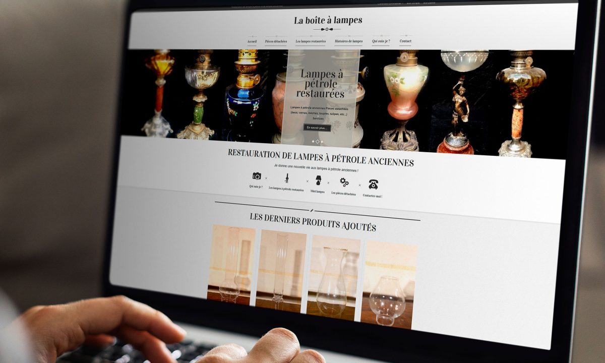 Création d'une boutique en ligne pour des lampes à pétrole