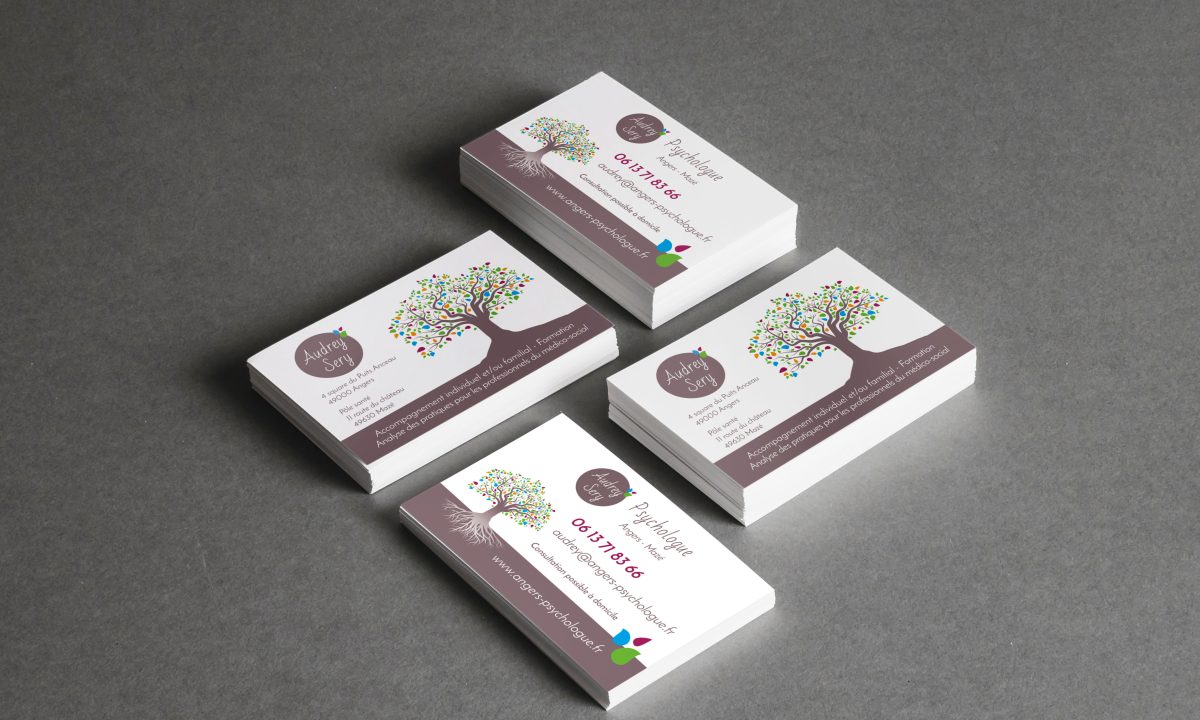 Création d'identité visuelle : carte de visite à Angers, en Maine-et-Loire