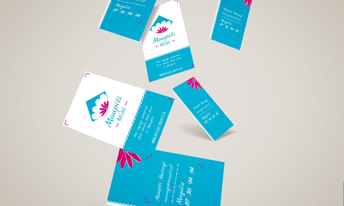 Création de carte de visite pour Maupiti Massage