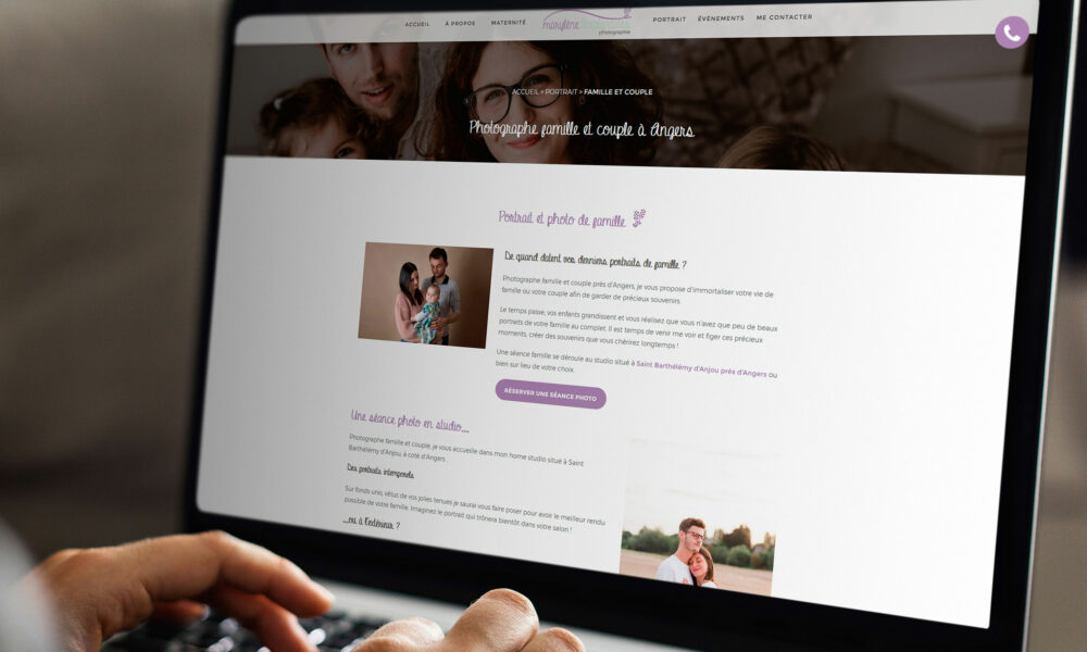 Création de site internet à Angers pour une photographe
