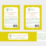 Conception d'étiquettes pour des luffa - infographiste Angers