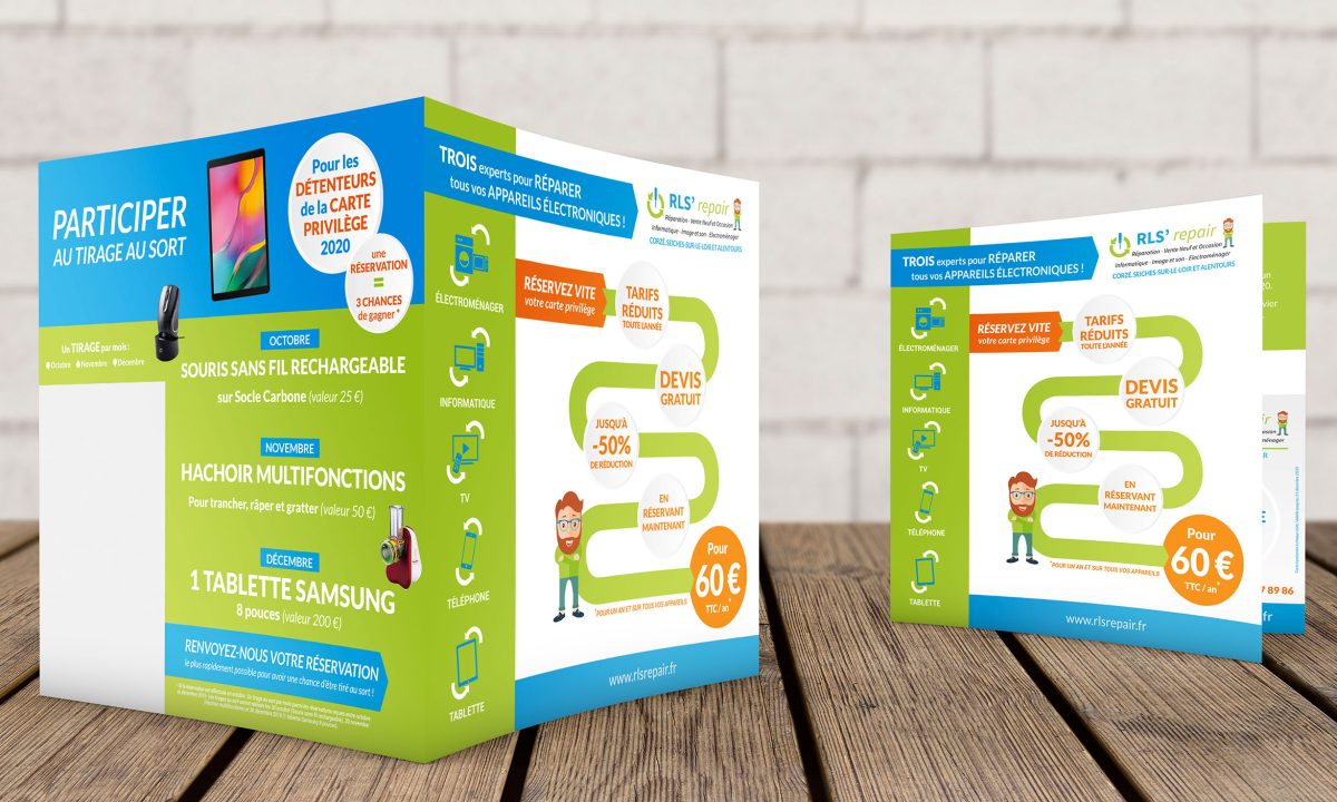 Création d'un dépliant pour une carte de fidélité