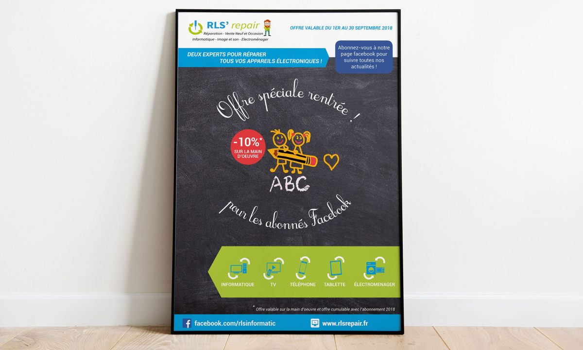 Création d'une affiche pour une offre de rentrée