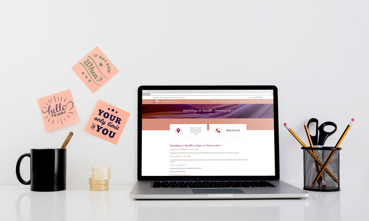 Conception d'un site internet pour une kinésiologue en Maine-et-Loire