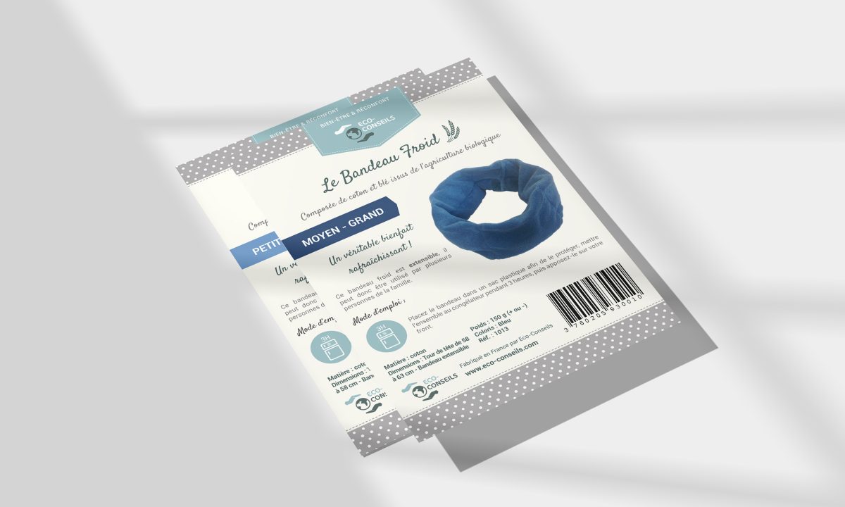 Création d'une étiquette pour un bandeau froid