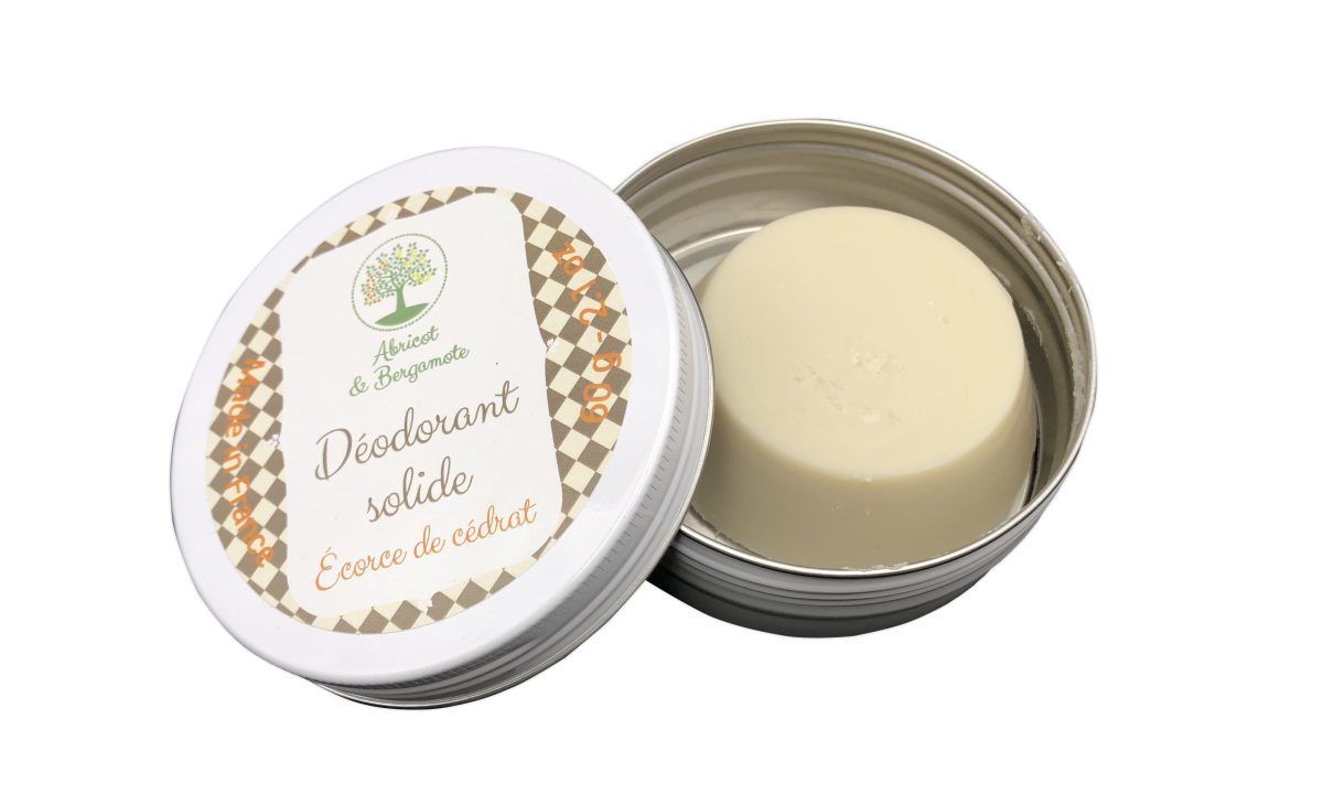 Conception d'étiquette pour un déodorant solide - graphiste Angers