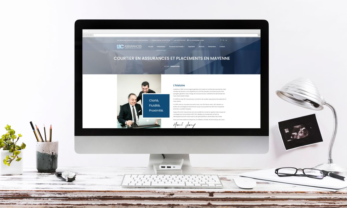 Réalisation d'un site web pour des courtiers en assurances - Graphiste Angers
