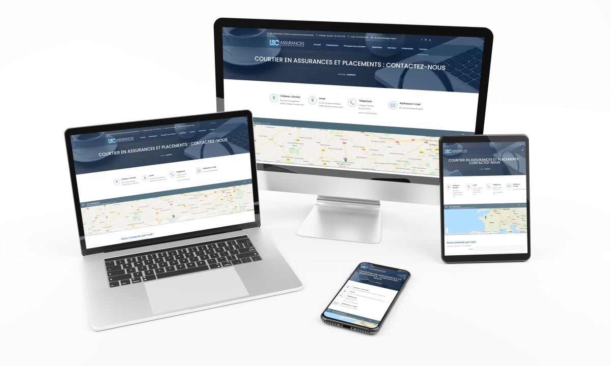 Création d'un site web pour des courtiers en assurances - Graphiste Angers