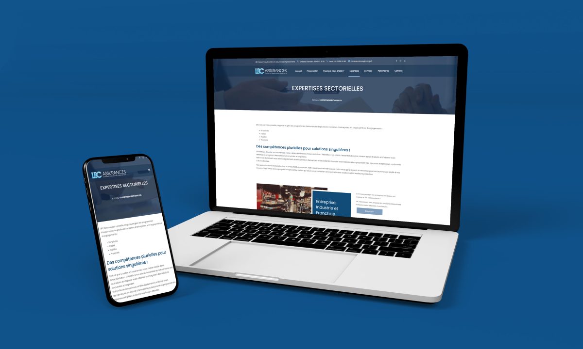 Conception d'un site web pour des courtiers en assurances - Graphiste Angers