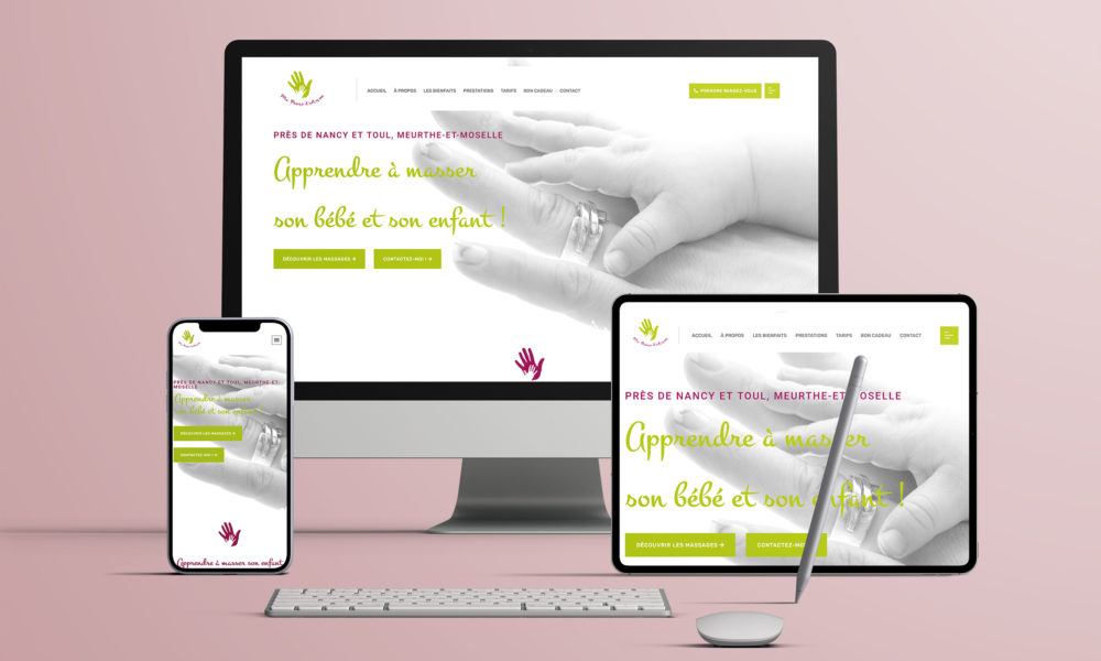 Refonte d'un site web pour des ateliers de massage bébé