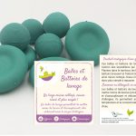 Création d'une étiquette recto verso pour des balles et battoirs de lavage