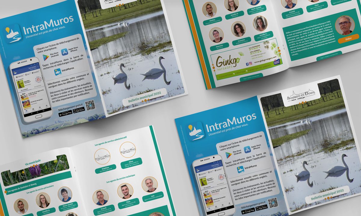 Création d'un bulletin municipal de 44 pages - 2022