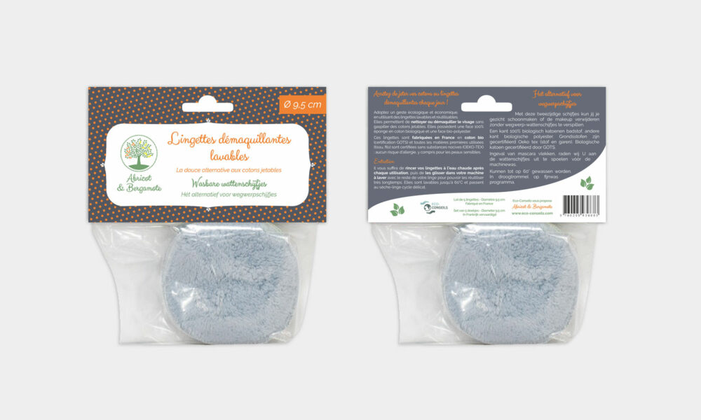 Création de packagings pour des lingettes démaquillantes lavables