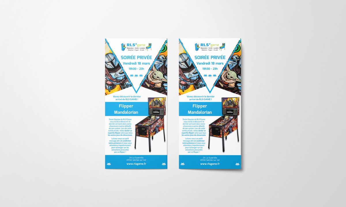 Création d'un flyer recto pour une soirée - invitation - graphiste Angers