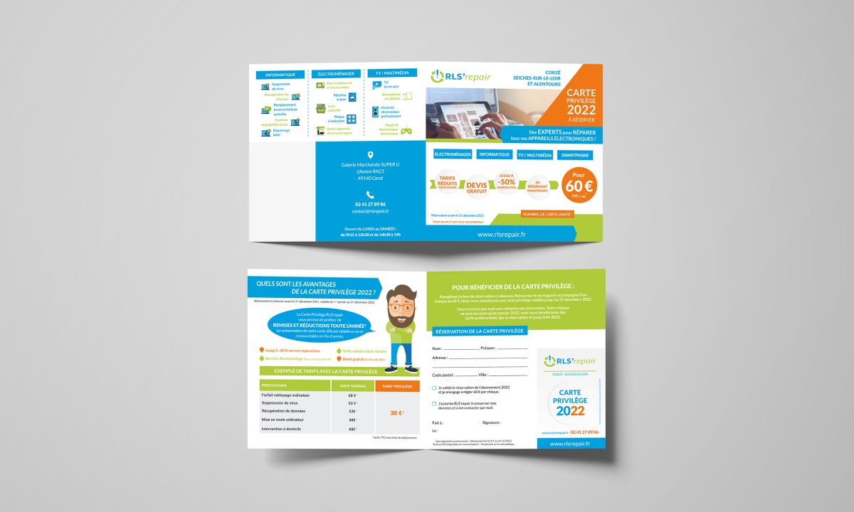 Conception d'un dépliant pour une carte fidélité