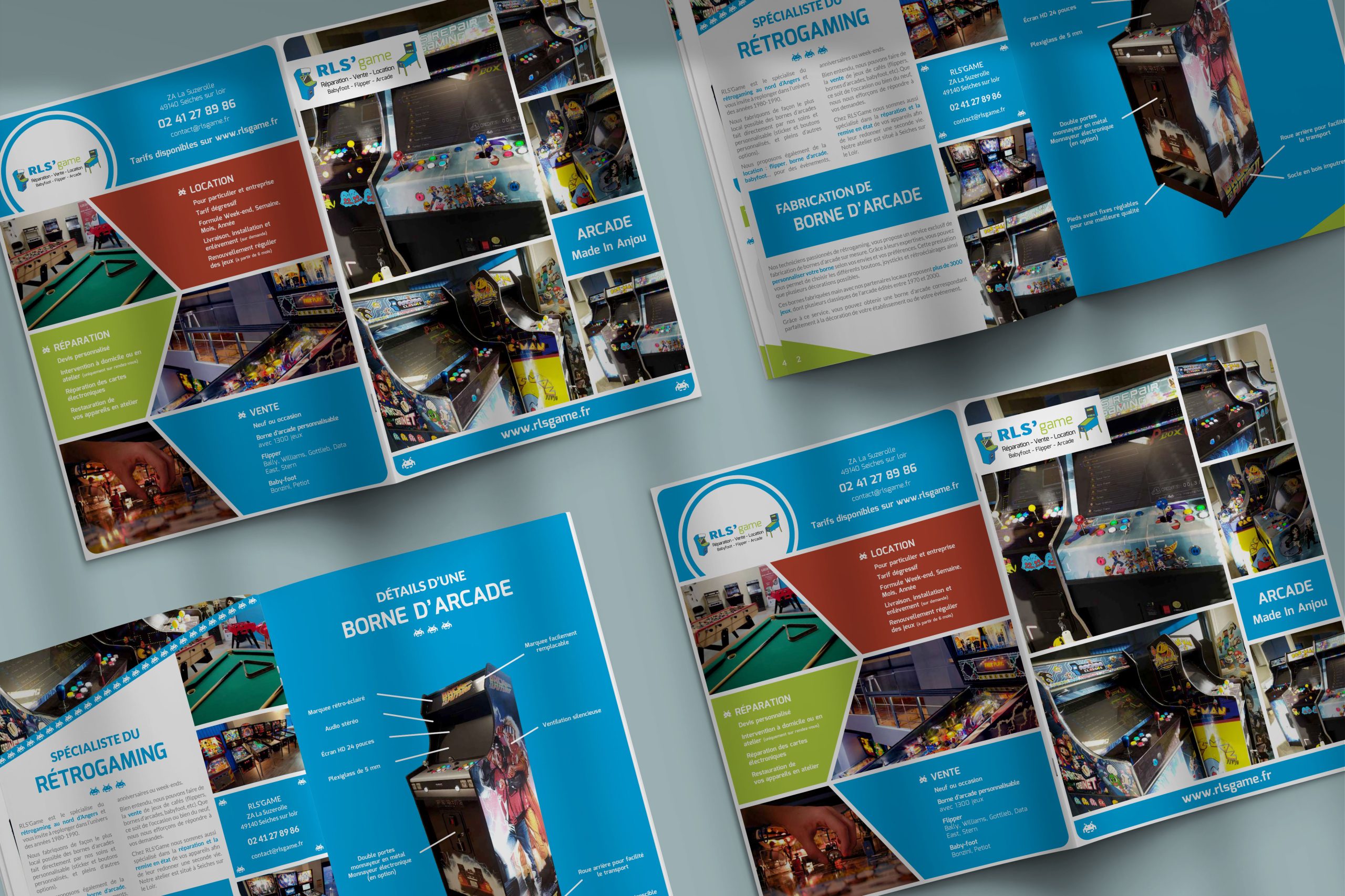 Création d'une brochure de 8 pages pour RLS'game