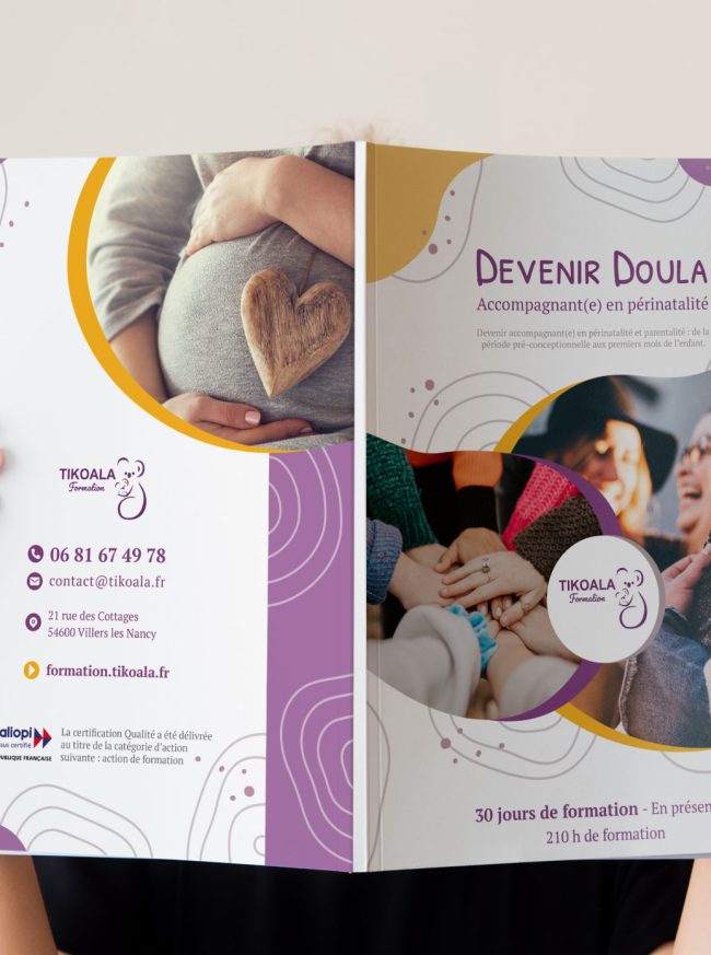 Création d'un catalogue de formation de 8 pages