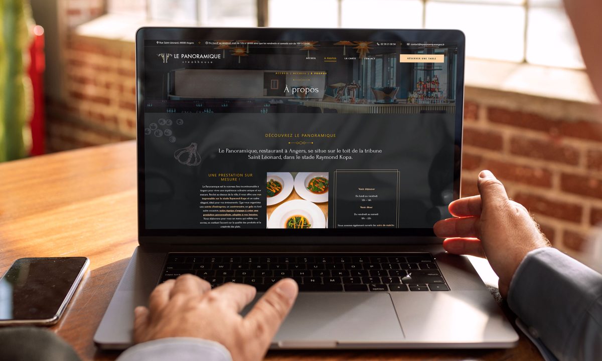 Réalisation d'un site internet pour un restaurant à Angers